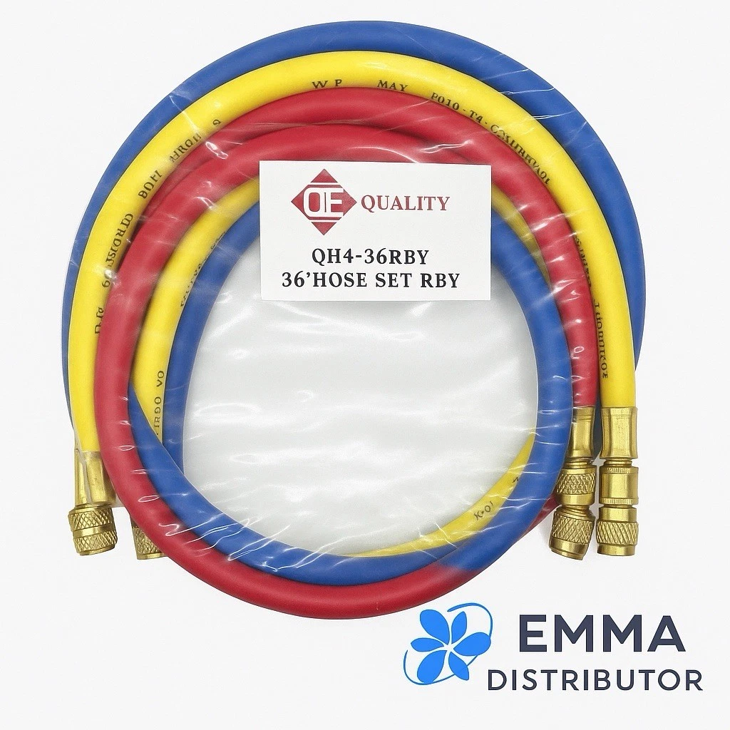 Manifold Gauge Set HVAC AC Refrigeration Charging Hoses 36", for different refrig.