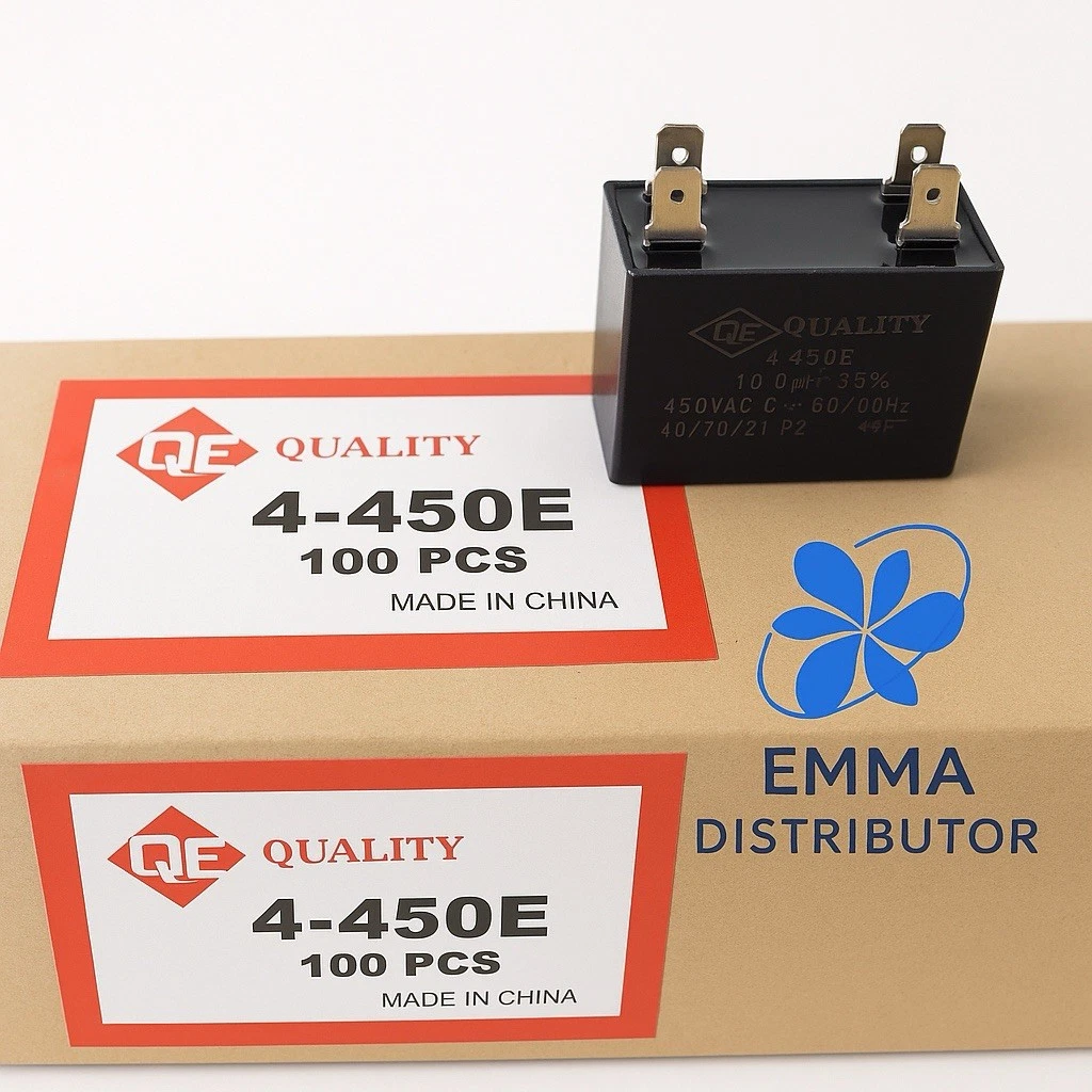 4uf 450V 4 mfd 50/60HZ HVAC Mini-Split Replacement Capacitor 4 Terminal
