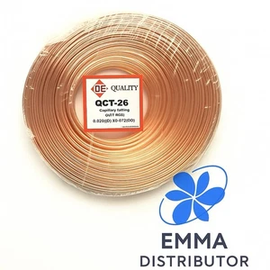 Refrigeration Copper Capillary Tubing 0.026" (ID) x 0.072" (OD) x 100 FT Roll