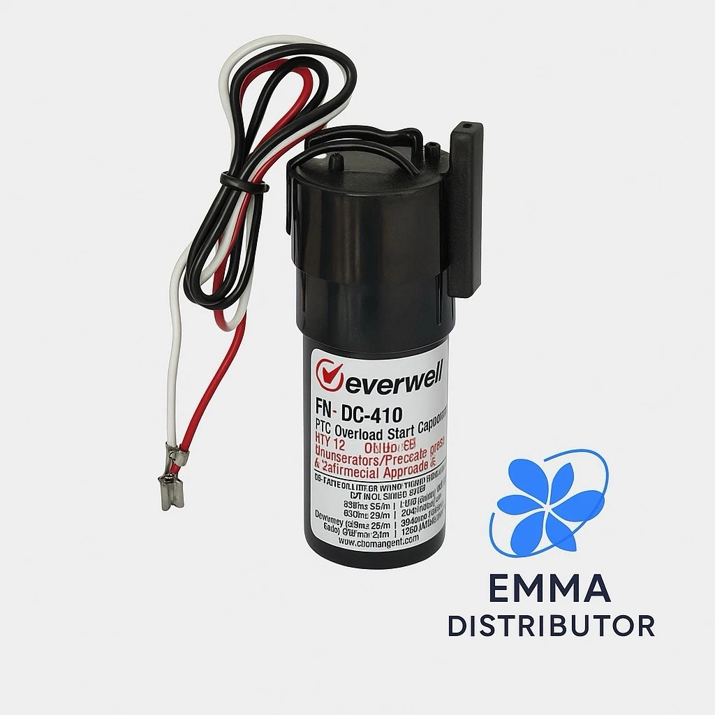 DC410 Refrigerator Relay Overload Start Capacitor 3 in 1 start for 1/4-1/3 hp