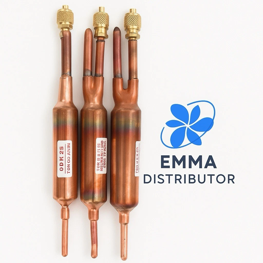 3PC FILTER DRIER REFRIGERANT LIQUID LINE WITH CHARGING VALVE 1/4 X 1/4 25 grams
