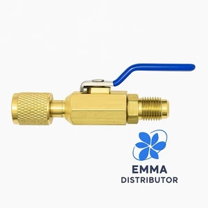 A/C END HOSE CHARGING BALL VALVE 1/4" ADAPTER FOR DIFFERENT REFRIGERANT.