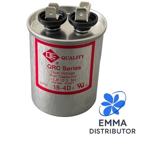 MOTOR RUN CAPACITOR DUAL 15 MFD 370-440 VAC 50/60HZ