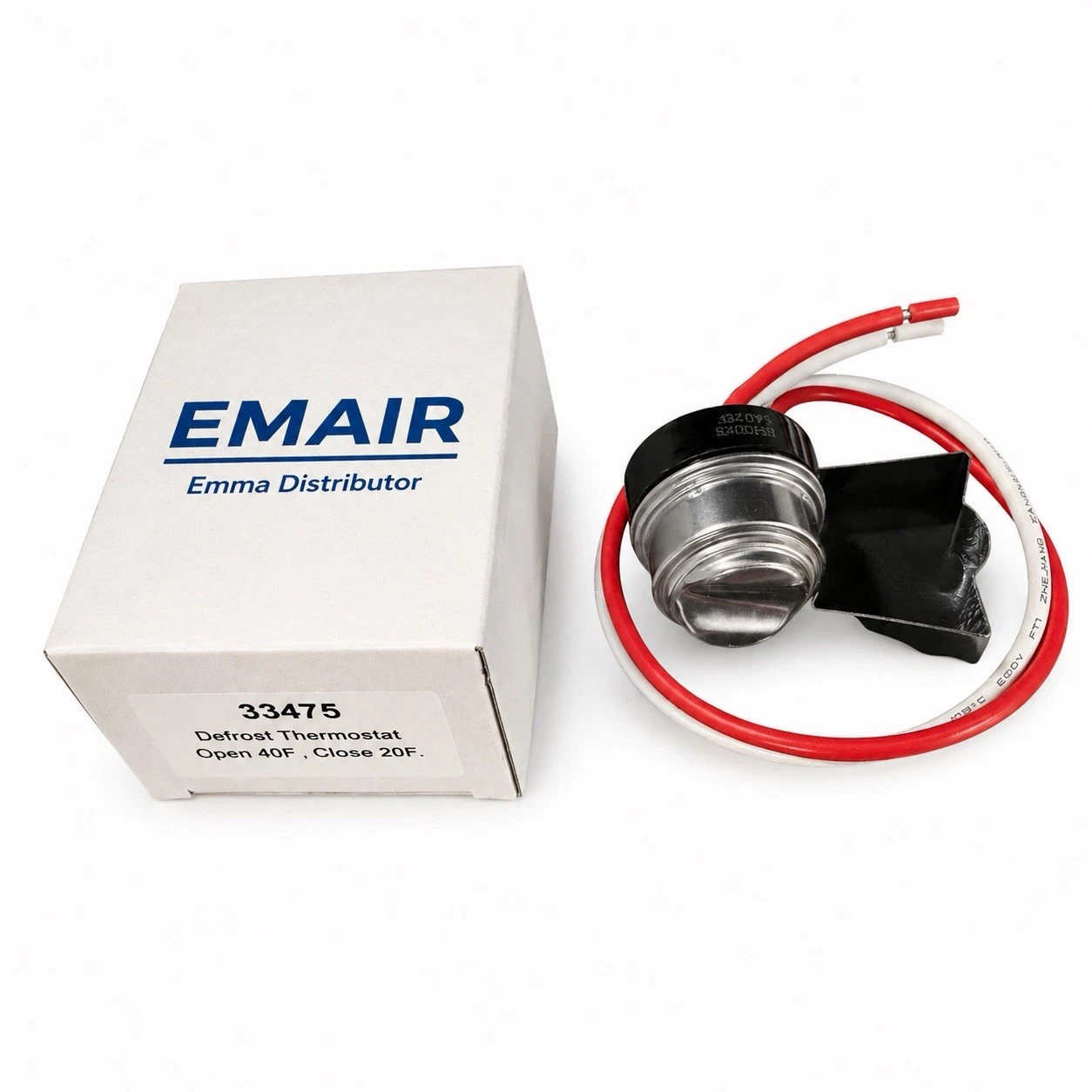 Defrost Thermostat 40 Open 20 Close 2-Wire 5/8" Commercial Refrig Thermostat 33475