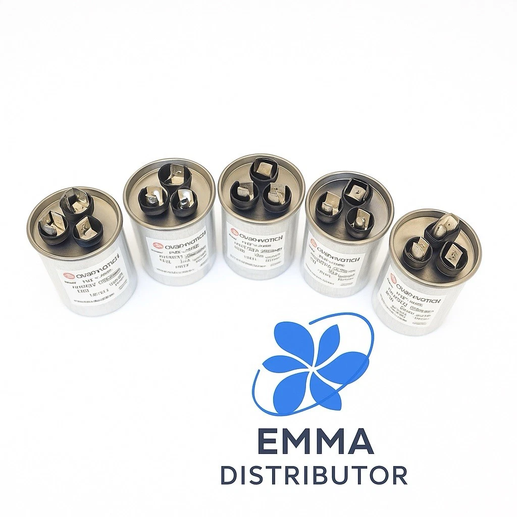 45+5 uf / MFD 370 VAC VOLTS ROUND DUAL RUN CAPACITOR, 50/60Hz 5 PCS.