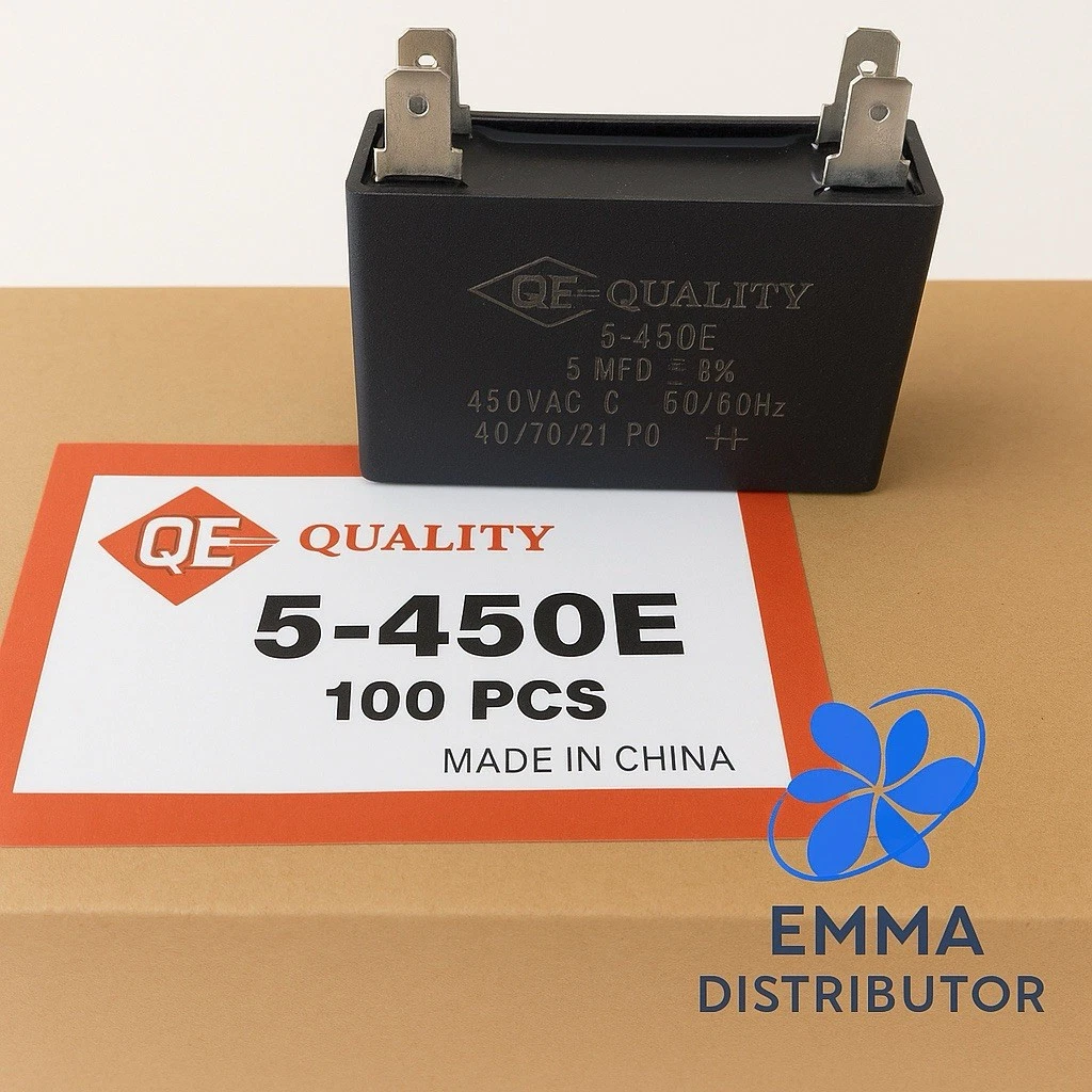 5uf 450V 5 mfd 50/60HZ HVAC Mini-Split Replacement Capacitor 4 Terminal
