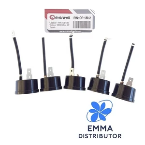 5 Pcs AC Compressor Overload Protector 18000 BTU 220V 3/4" Diam. W/Wire