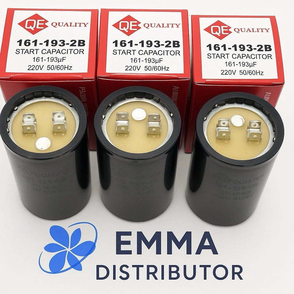 3Pcs-Motor Start Capacitor 161-193 MFD uF 220-250 VAC 50/60Hz HVAC