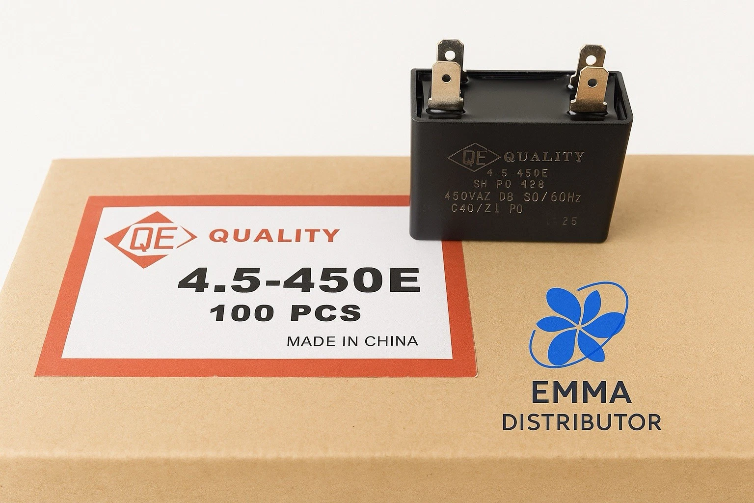 4.5uf 450V 4.5 mfd 50/60HZ HVAC Mini-Split Replacement Capacitor 4 Terminal