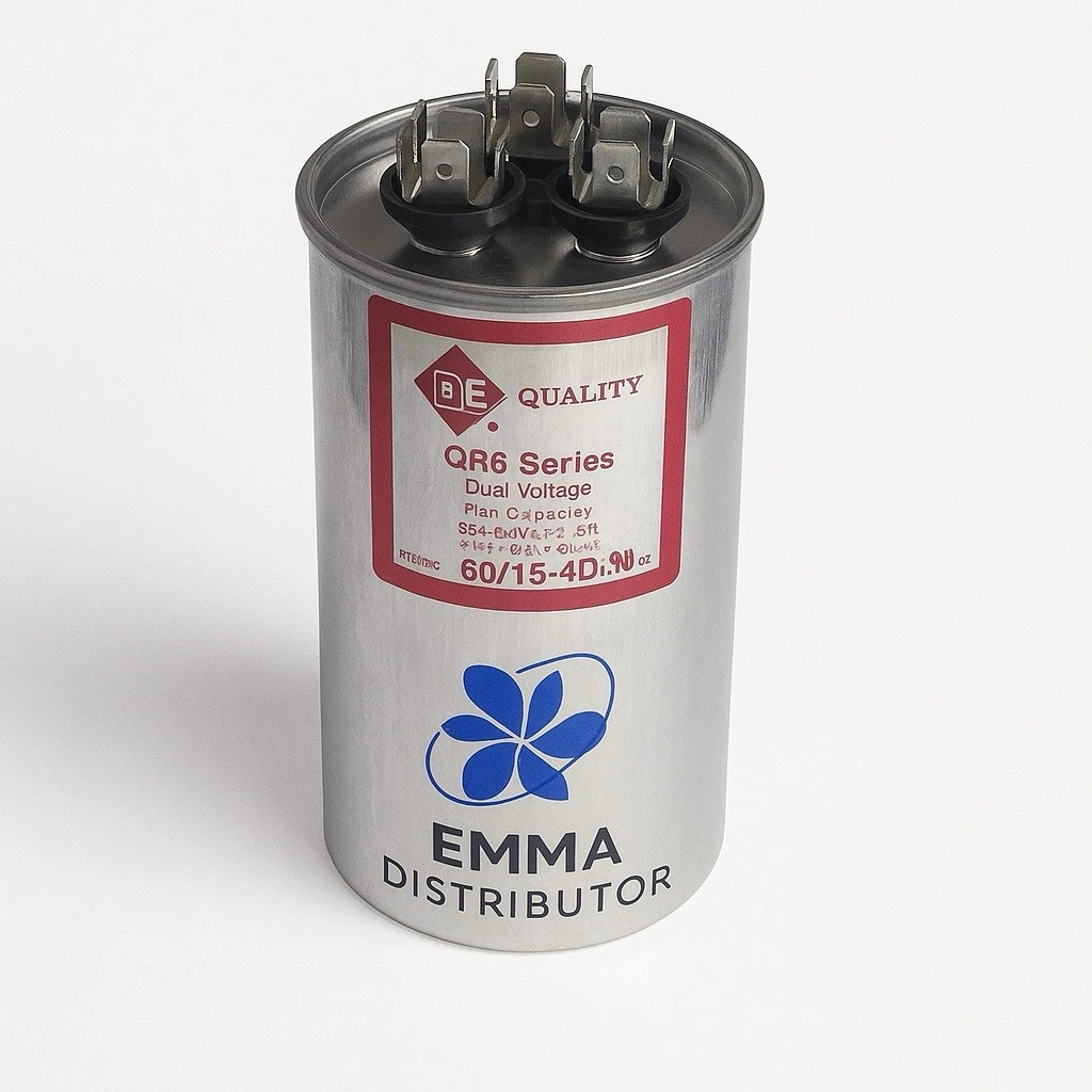 Dual Voltage QRC Series Run Capacitors 60/15uf +/-5% SH 370V&440V 50/60Hz