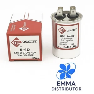 MOTOR RUN CAPACITOR DUAL 5 MFD 370-440 VAC 50/60HZ