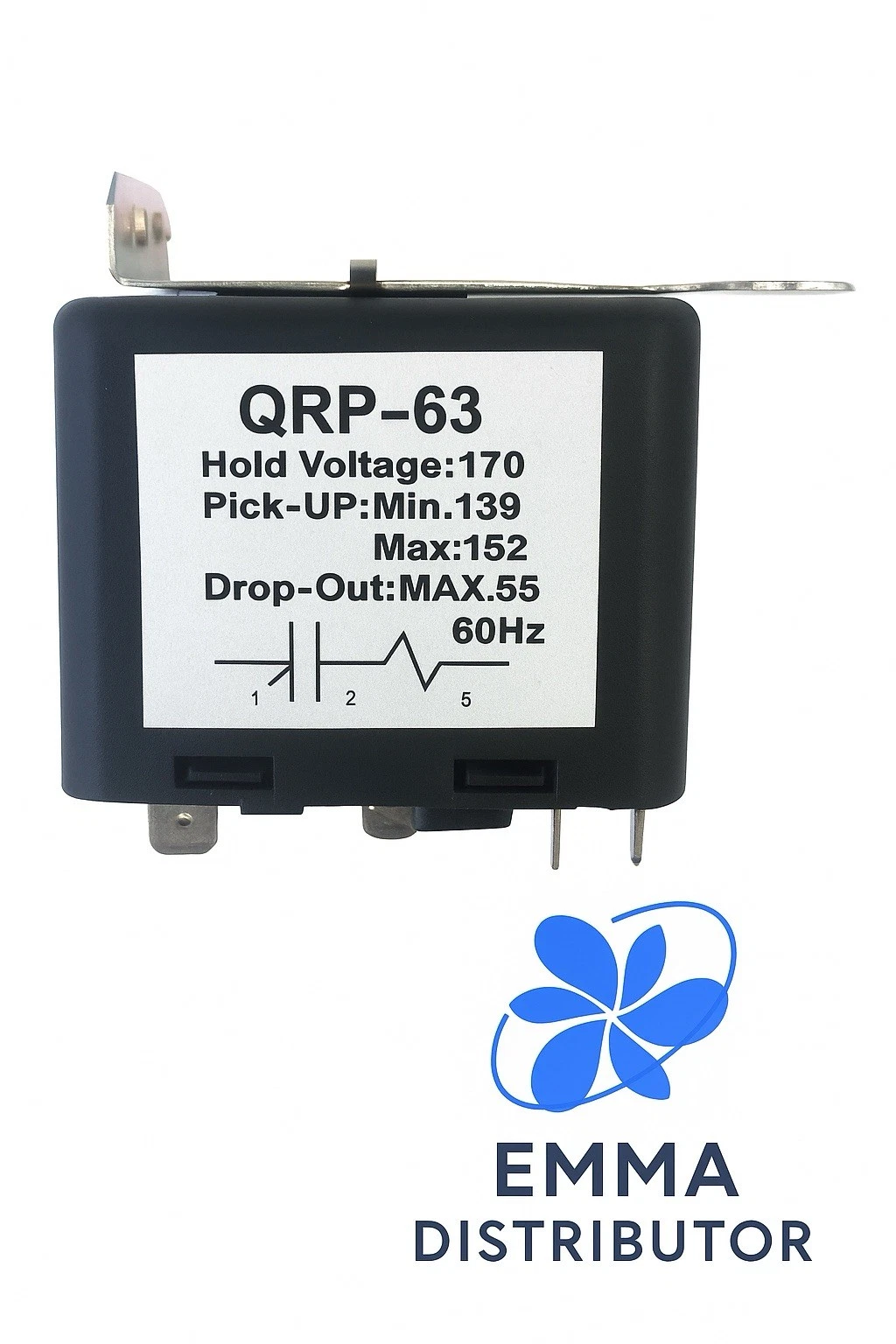 UNIVERSAL POTENTIAL RELAY 170 VOLTAGE,139-152 PICK UP,55 DROP OUT, 60Hz.(QRP-63)