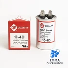 MOTOR RUN CAPACITOR DUAL 10 MFD 370-440 VAC 50/60HZ