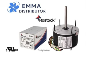 ROSTOCK A/C Condenser Fan Motor 1/6 HP 230V 825 RPM CW/CCW SHAFT 1/2" UL APPROV