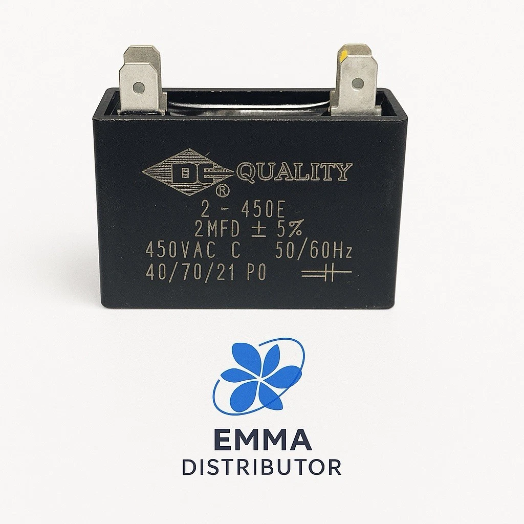 2 uf 450V 2 mfd 50/60HZ HVAC Mini-Split Replacement Capacitor 4 Terminal