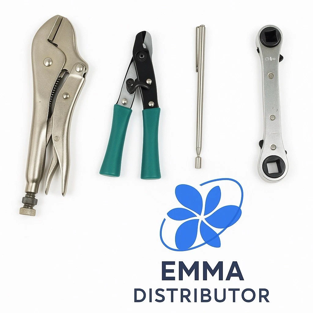 SET 4Pc,PINCH OFF PLIERS,CAPILLARY CUTTER,PICK UP TOOL LENGTH and RATCHET WRENCH