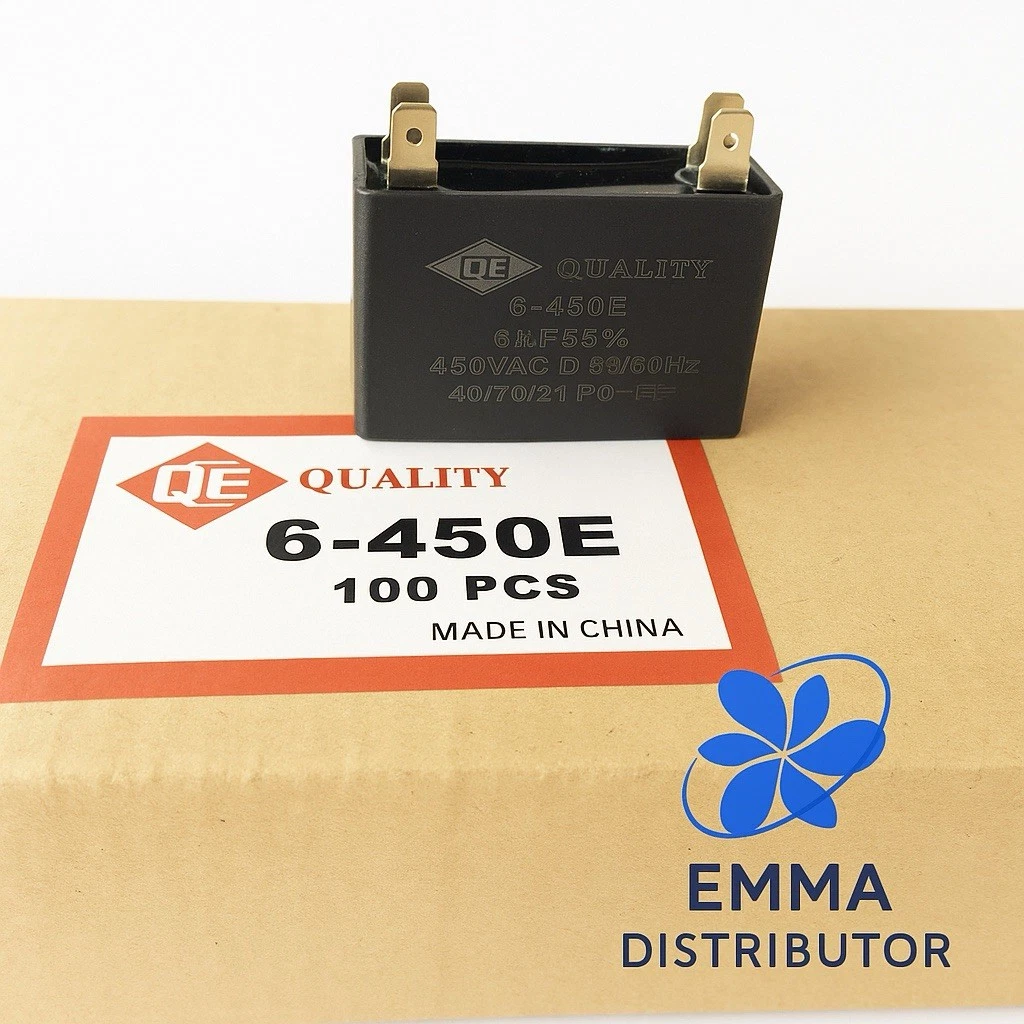 6uf 450V 6 mfd 50/60HZ HVAC Mini-Split Replacement Capacitor 4 Terminal